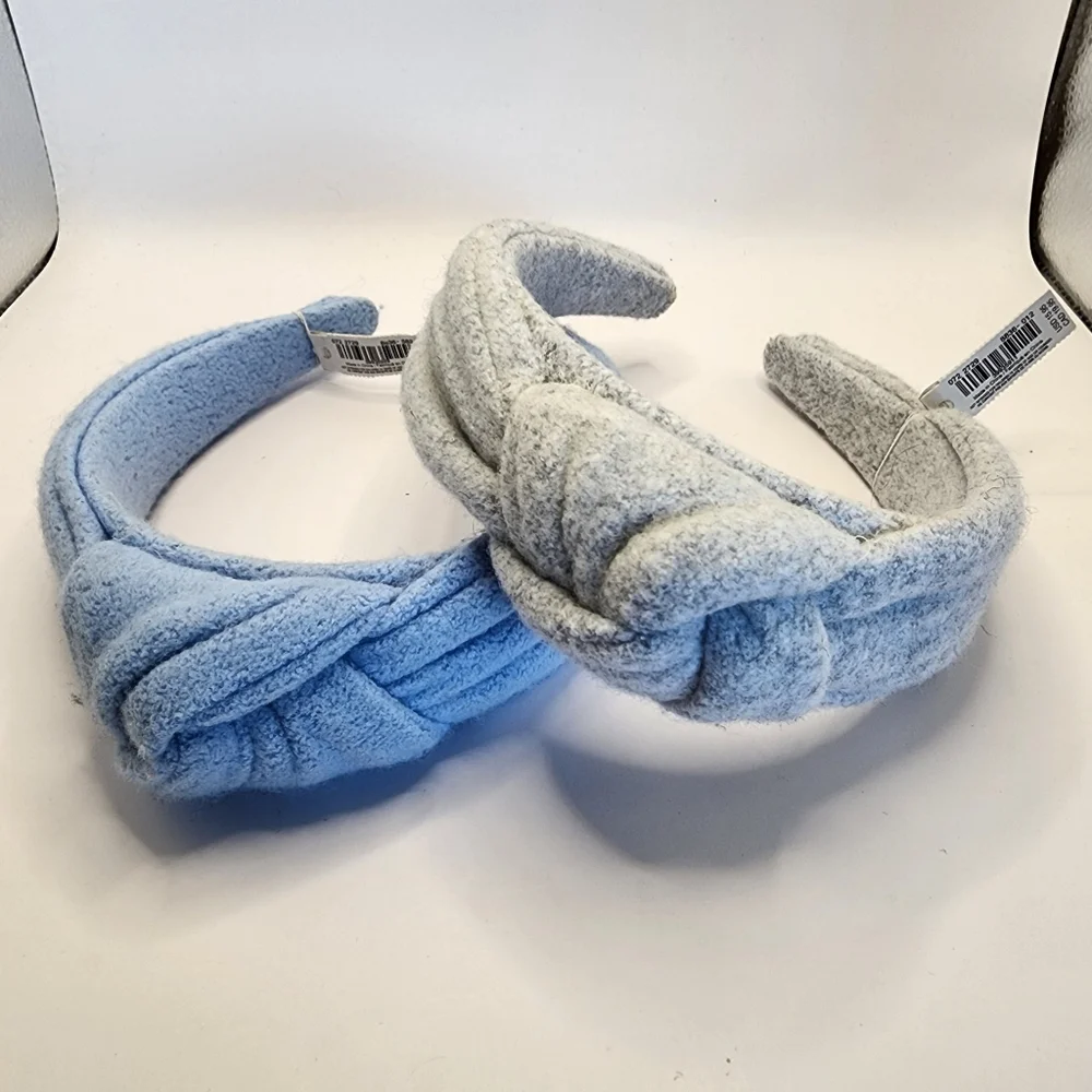 Aerie Light Grey And Baby Blue Knot Headbands‎ Nwt